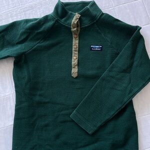 L.L.Bean Women’s Lakewashed Double-knit Quarter-snap Sweater